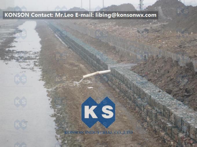 六角形/河岸の防ぐことのための Gabion 箱を得る電流を通された鉄ワイヤー