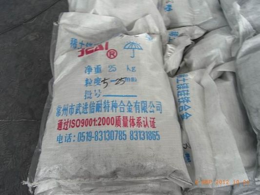 RE Solid Ferro Silicon Magnesium FeSiRE 21 For Casting Industry , Silver Grey