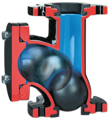 Industrial Horizontal Ball Check Valve For Sludge Pump / Low Pressure Drop Check Valves